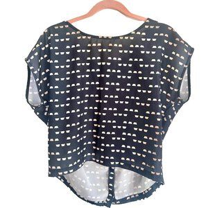 Blue short sleeve blouse